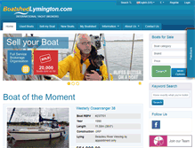 Tablet Screenshot of lymington.boatshed.com